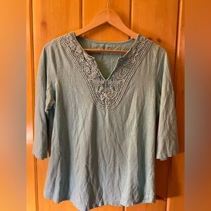 Blue 3/4 sleeve top